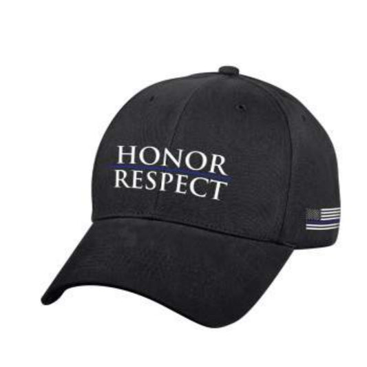 Honor and Respect/ With Thin Blue Line Flag Cap